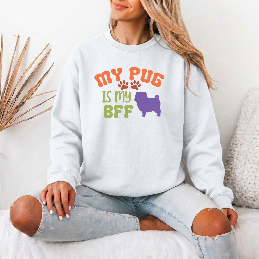 Oliver - Unisex Cotton Sweater for Pug Lovers