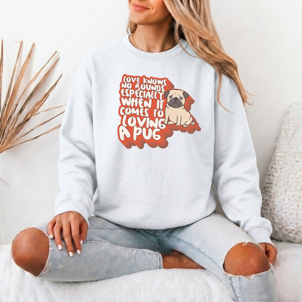 Atlas - Unisex Cotton Sweater for Pug Lovers