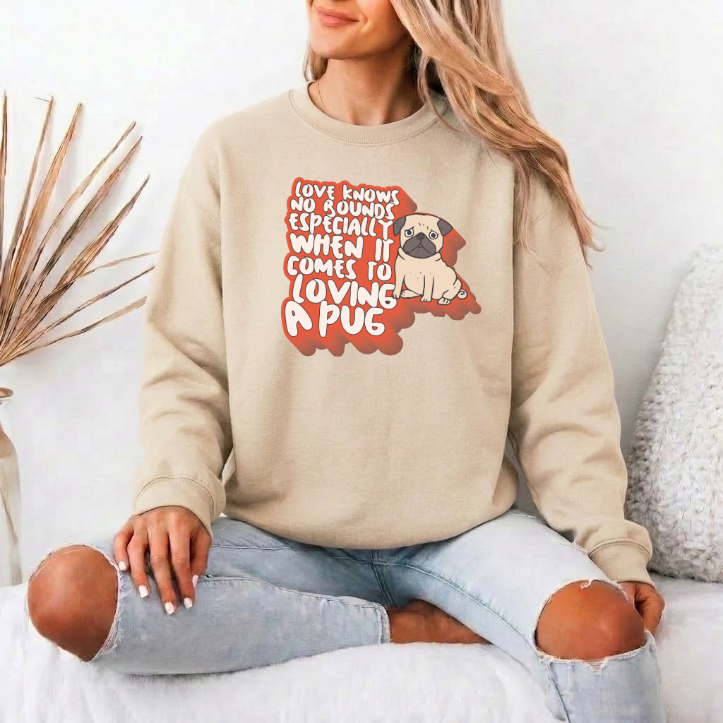 Atlas - Unisex Cotton Sweater for Pug Lovers