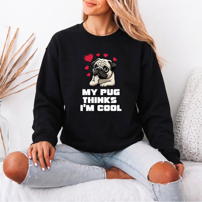 Pumpkin - Unisex Cotton Sweater for Pug Lovers
