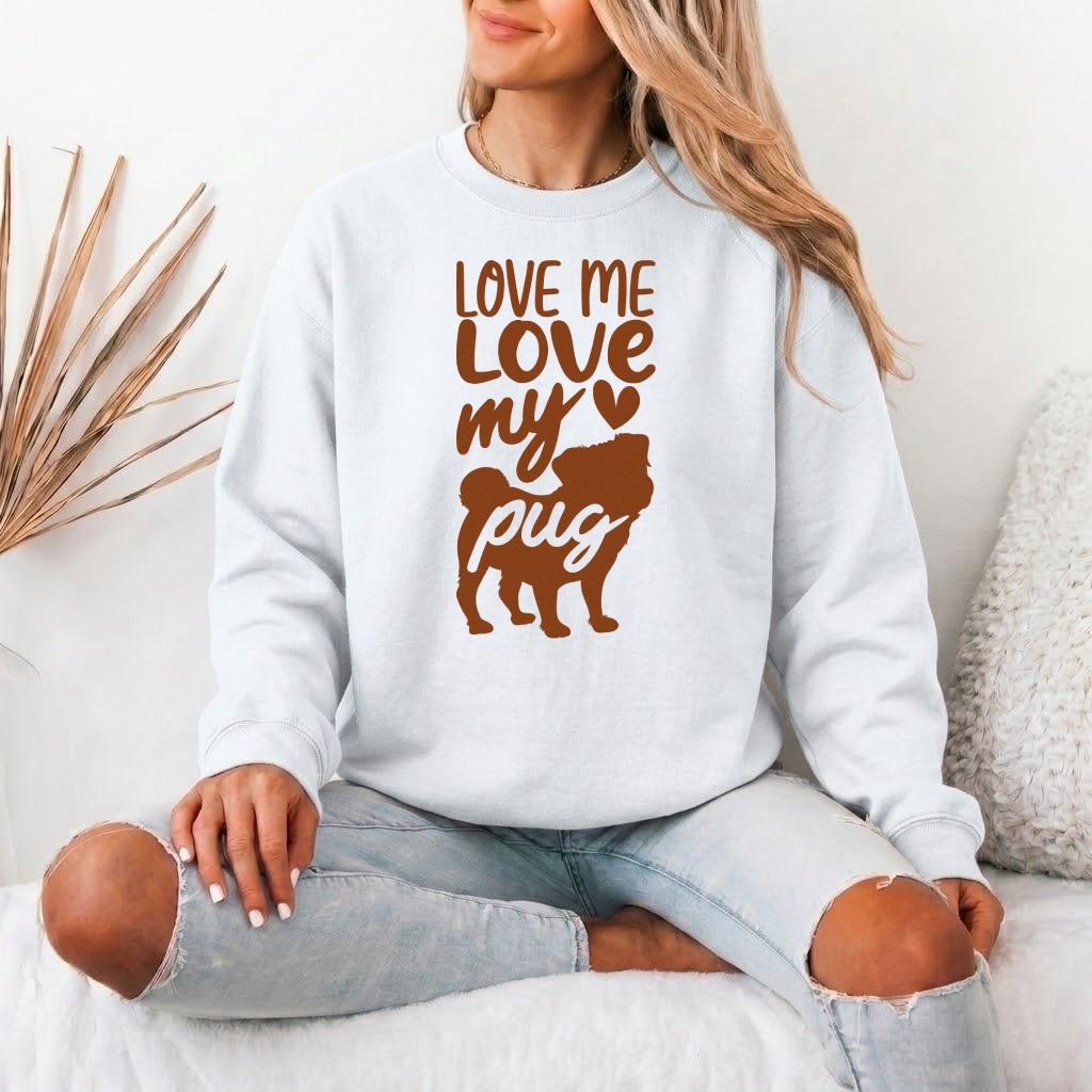 Nova - Unisex Cotton Sweater for Pug Lovers
