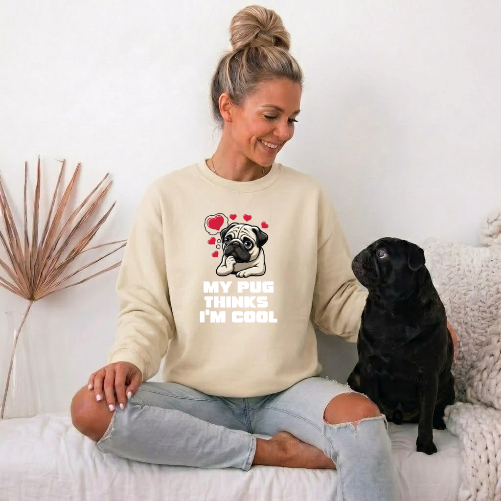 Pumpkin - Unisex Cotton Sweater for Pug Lovers