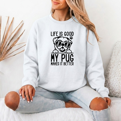 Buttercup - Unisex Cotton Sweater for Pug Lovers