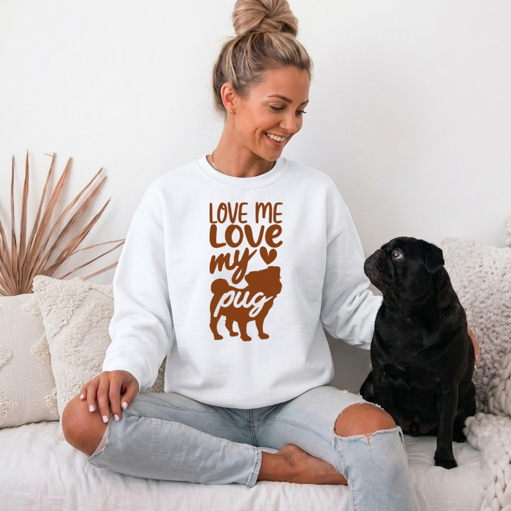 Nova - Unisex Cotton Sweater for Pug Lovers