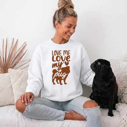 Nova - Unisex Cotton Sweater for Pug Lovers