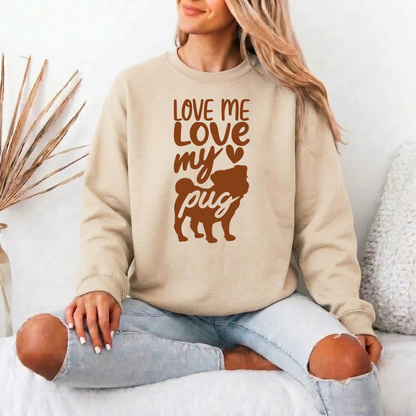 Nova - Unisex Cotton Sweater for Pug Lovers