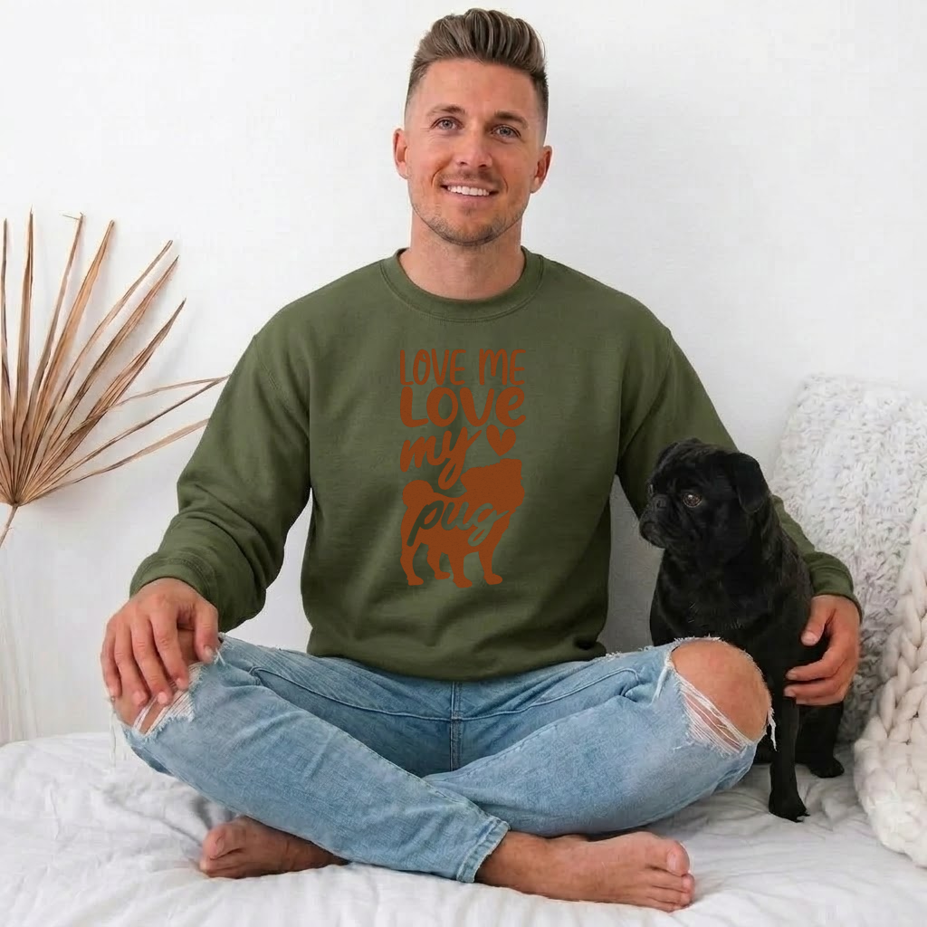 Nova - Unisex Cotton Sweater for Pug Lovers