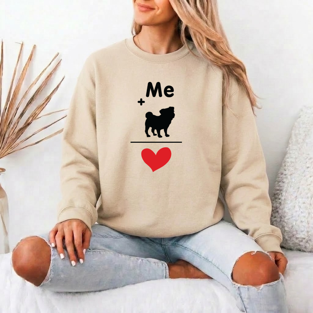 Luna - Unisex Cotton Sweater for Pug Lovers