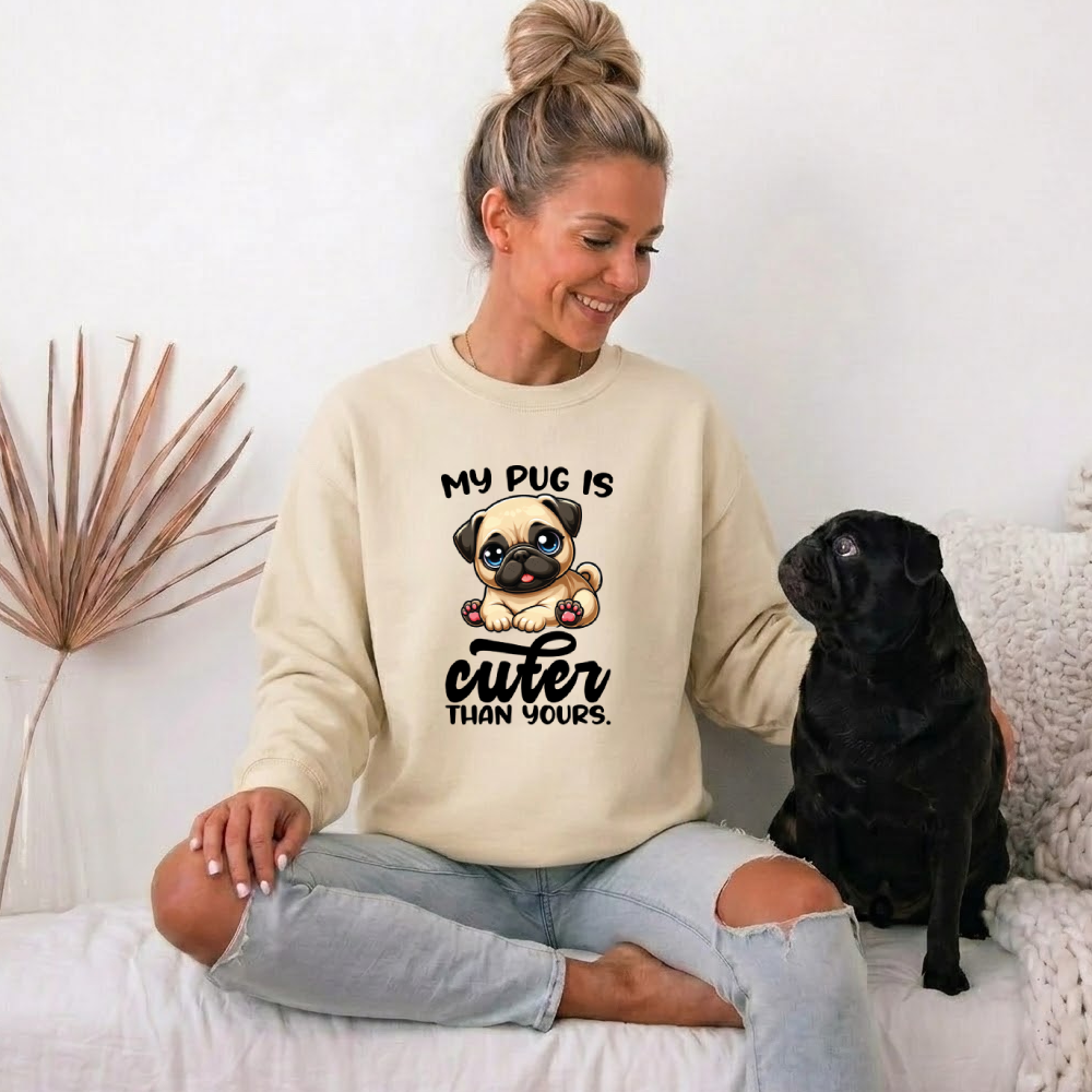 Titan - Unisex Cotton Sweater for Pug Lovers