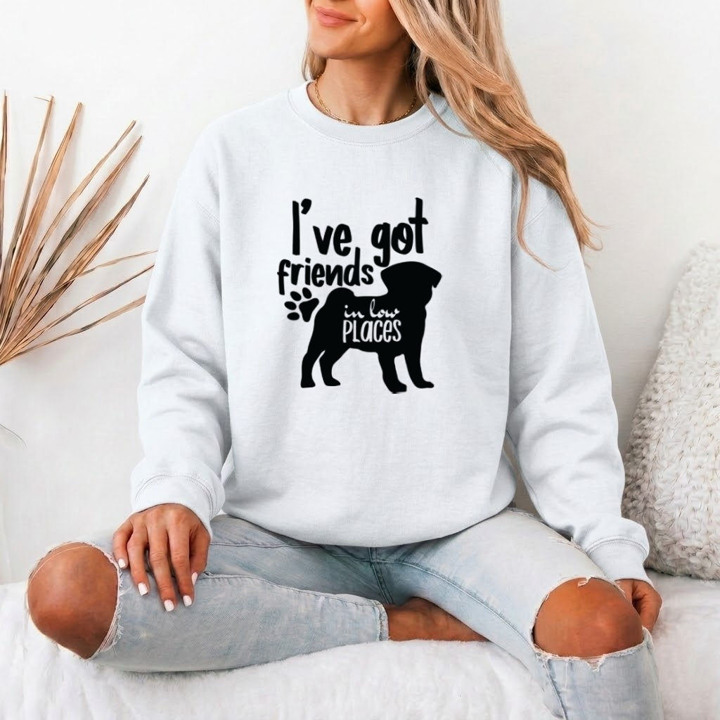 Rosey - Unisex Cotton Sweater for Pug Lovers