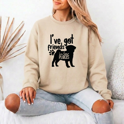 Rosey - Unisex Cotton Sweater for Pug Lovers