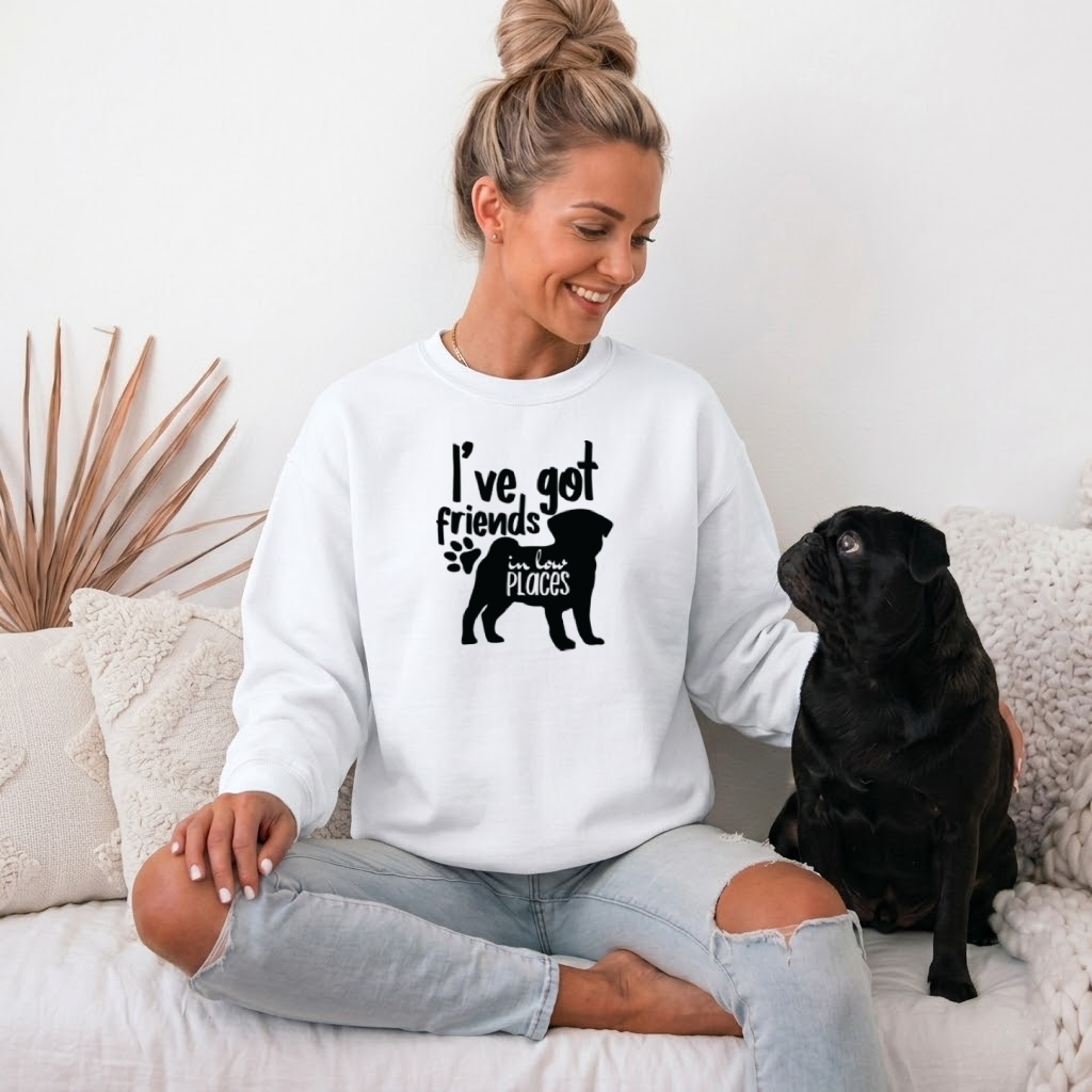Rosey - Unisex Cotton Sweater for Pug Lovers