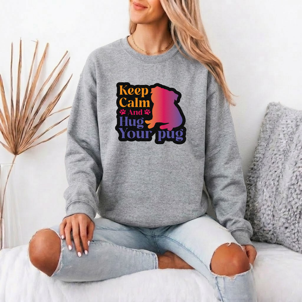Cleo - Unisex Cotton Sweater for Pug Lovers