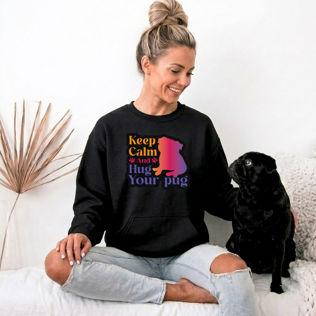 Cleo - Unisex Cotton Sweater for Pug Lovers