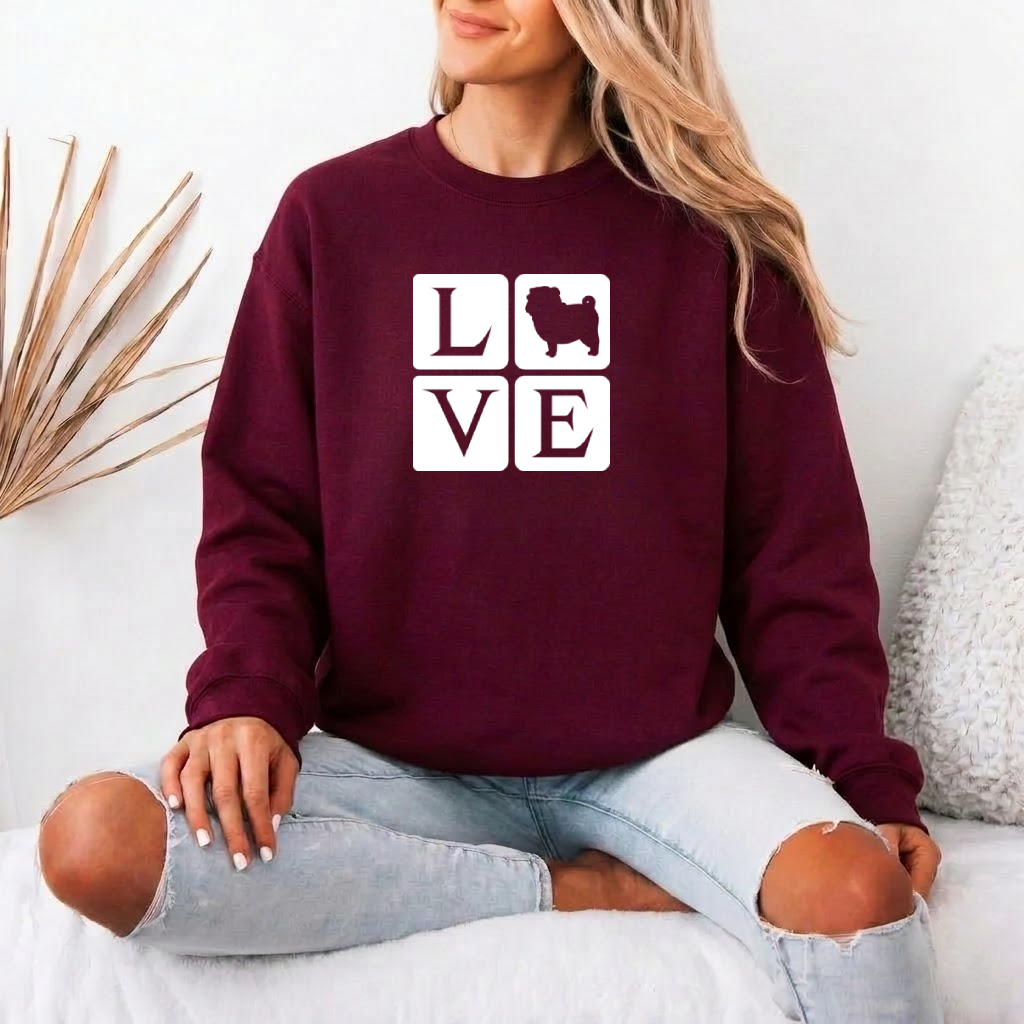 Luna - Unisex Cotton Sweater for Pug Lovers