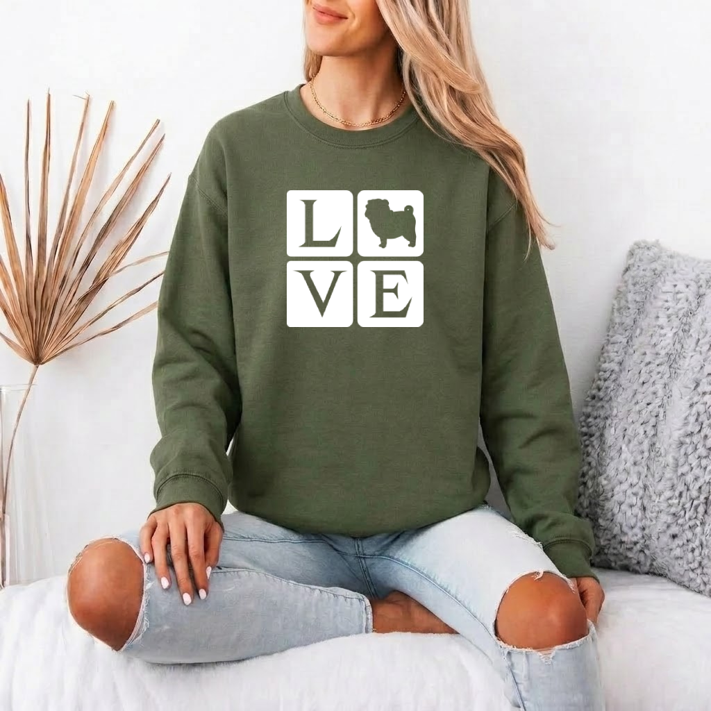 Luna - Unisex Cotton Sweater for Pug Lovers