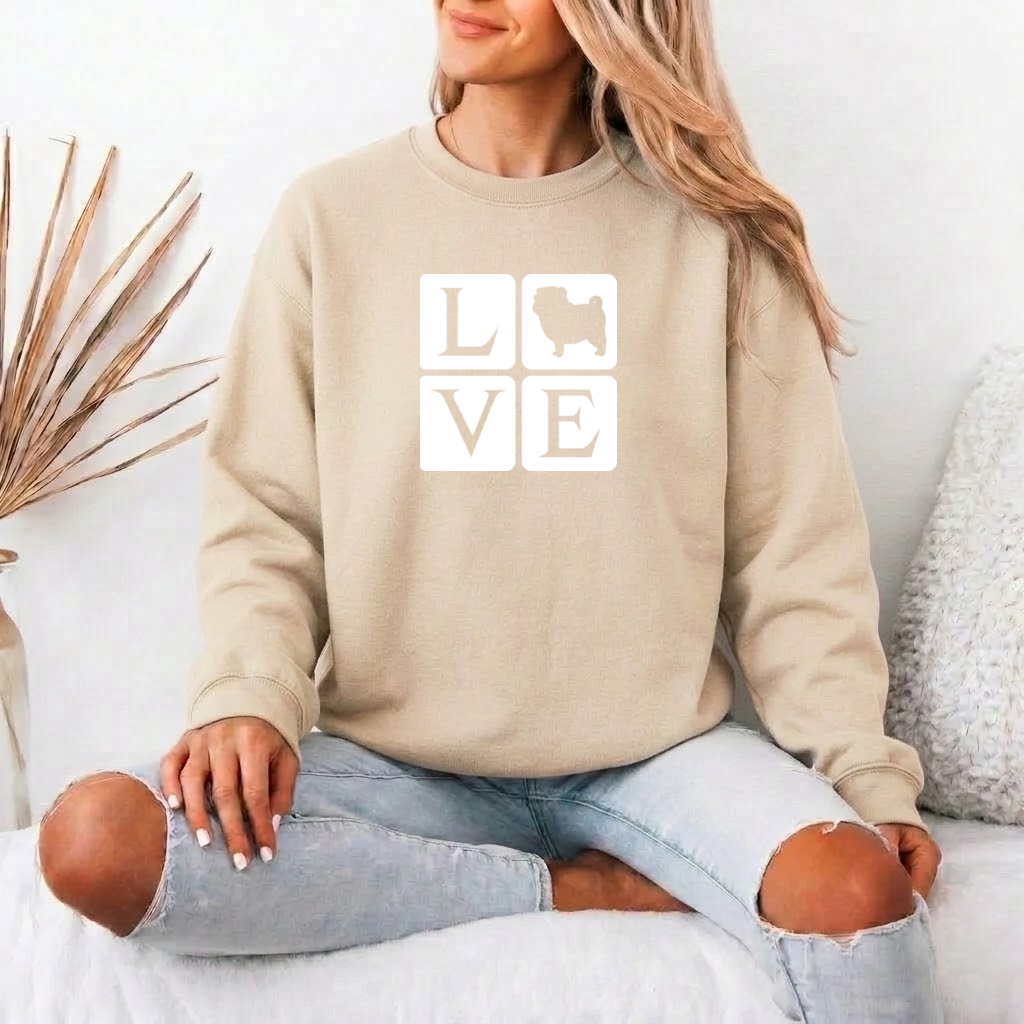 Luna - Unisex Cotton Sweater for Pug Lovers