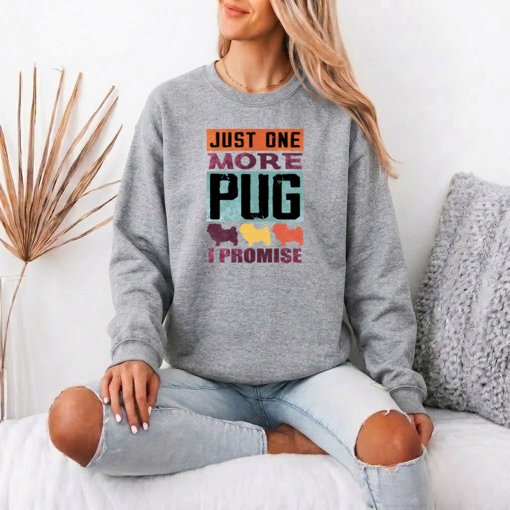 Bear - Unisex Cotton Sweater for Pug Lovers