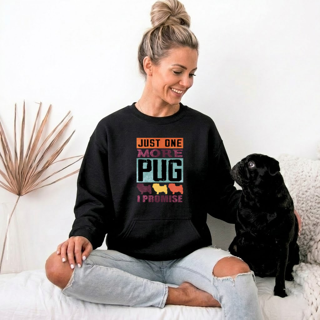 Bear - Unisex Cotton Sweater for Pug Lovers