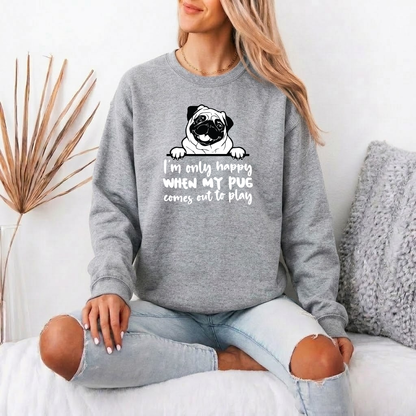 Max - Unisex Cotton Sweater for Pug Lovers