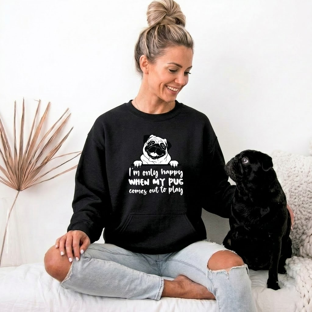 Max - Unisex Cotton Sweater for Pug Lovers