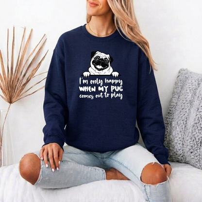Max - Unisex Cotton Sweater for Pug Lovers