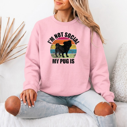 Zuko - Unisex Cotton Sweater for Pug Lovers