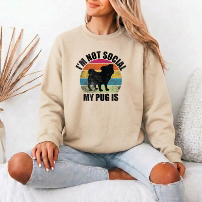 Zuko - Unisex Cotton Sweater for Pug Lovers