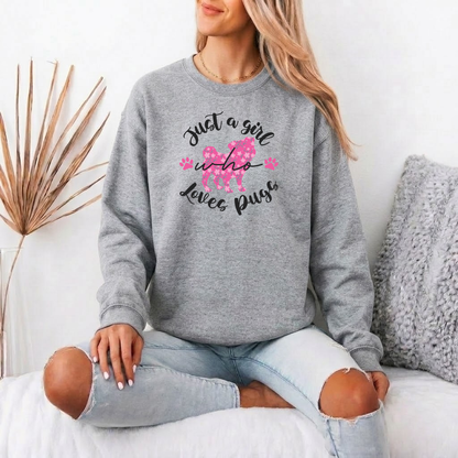 Coco - Unisex Cotton Sweater for Pug Lovers