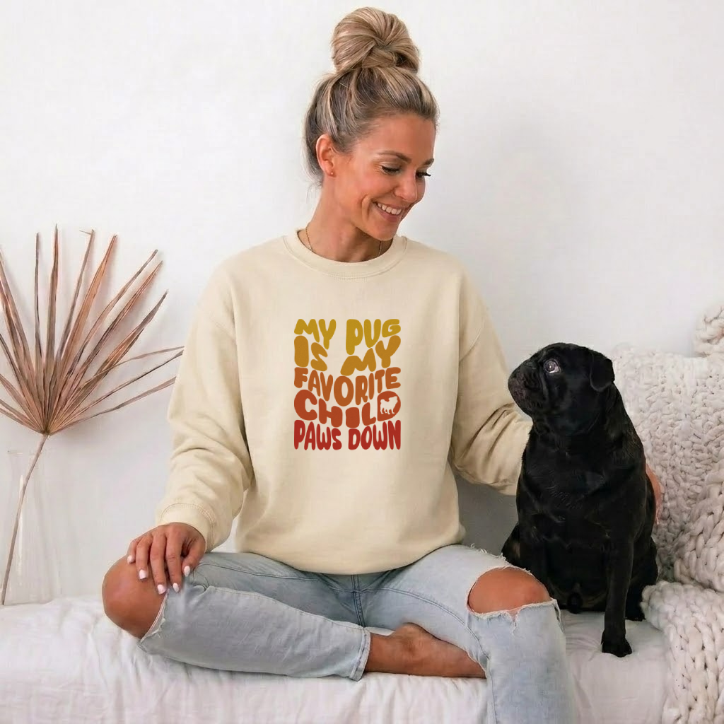Zara - Unisex Cotton Sweater for Pug Lovers