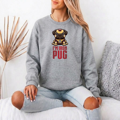 Rony - Unisex Cotton Sweater for Pug Lovers