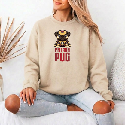 Rony - Unisex Cotton Sweater for Pug Lovers