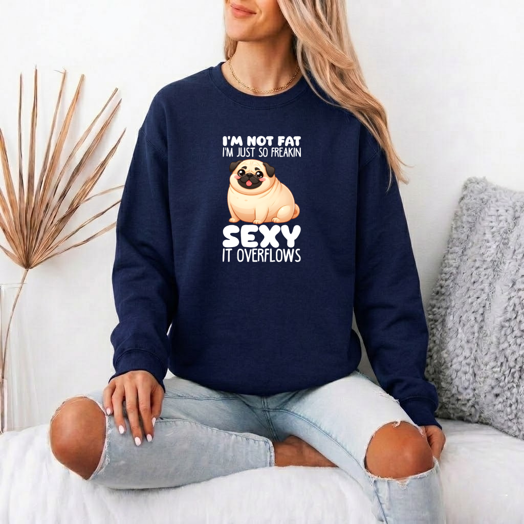 Teddy - Unisex Cotton Sweater for Pug Lovers