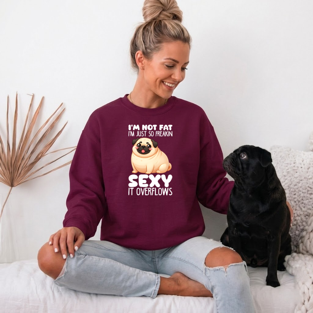 Teddy - Unisex Cotton Sweater for Pug Lovers