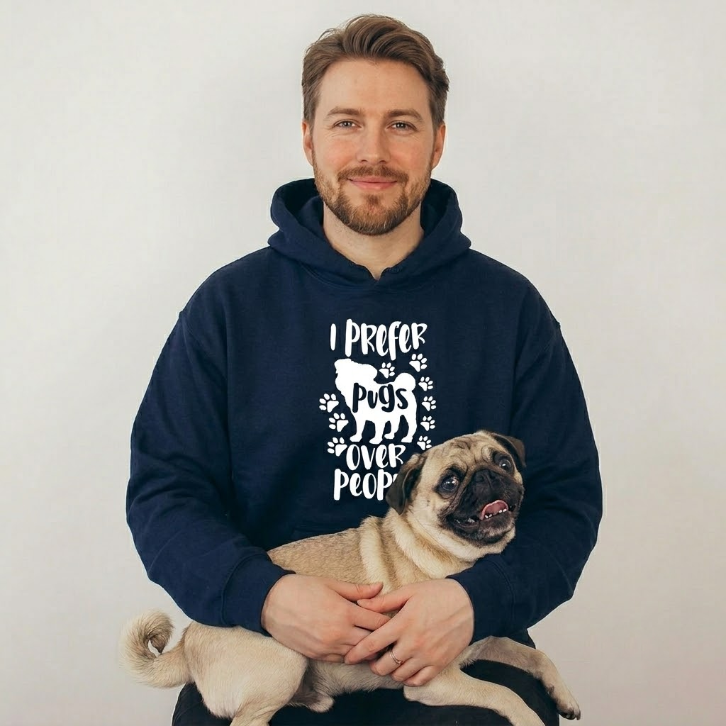 Charlie - Pug Lover Hoodie – Essential Unisex Cotton Sweatshirt