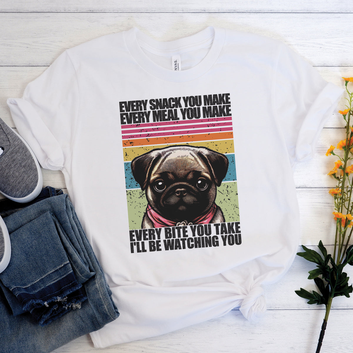 Atlas - Unisex Pug T-Shirt – Premium Cotton Dog Lover Tee