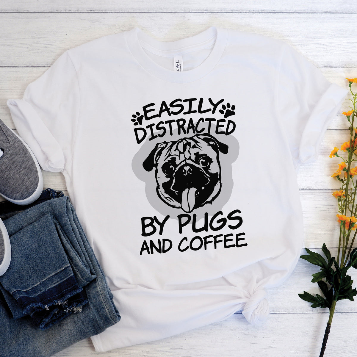 Honey - Unisex Pug T-Shirt – Premium Cotton Dog Lover Tee