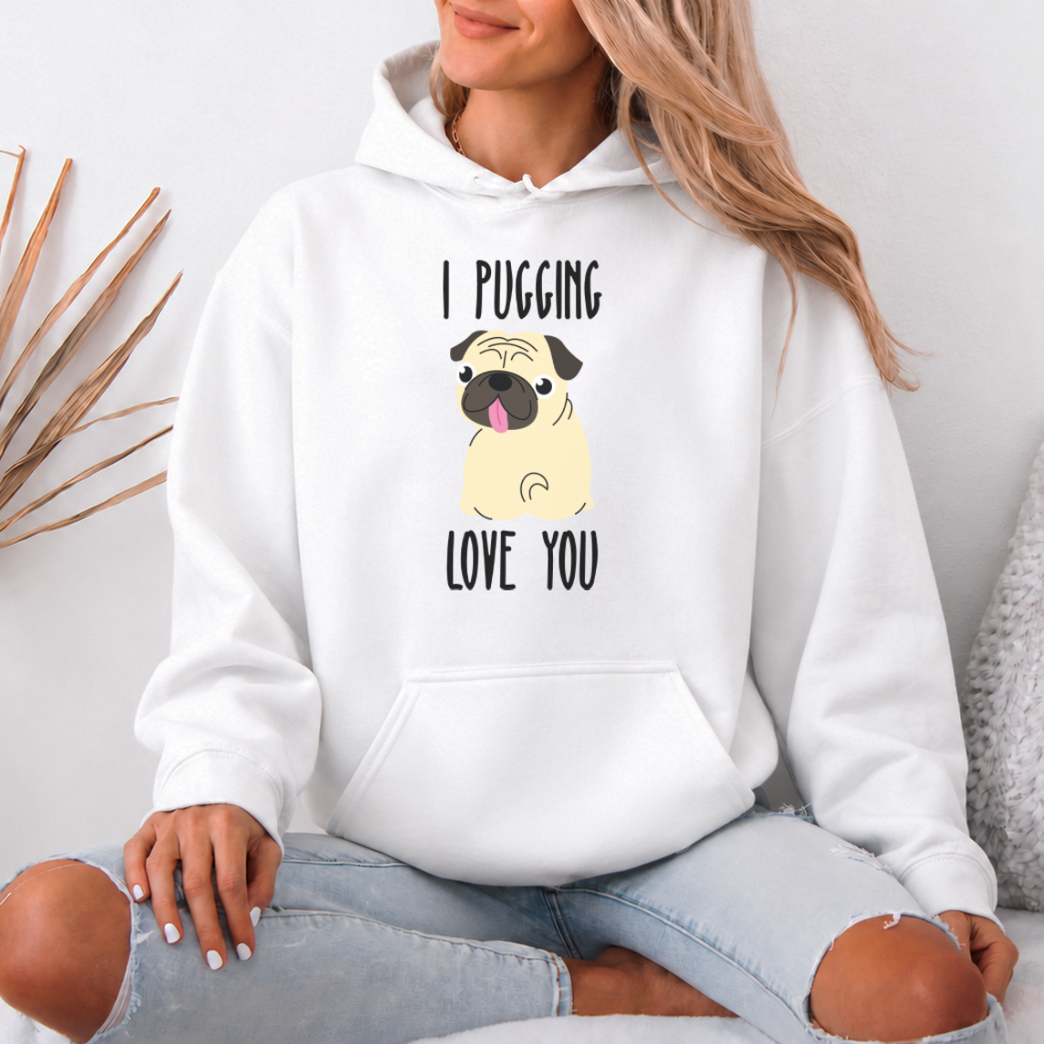 Luna - Pug Lover Hoodie – Essential Unisex Cotton Sweatshirt