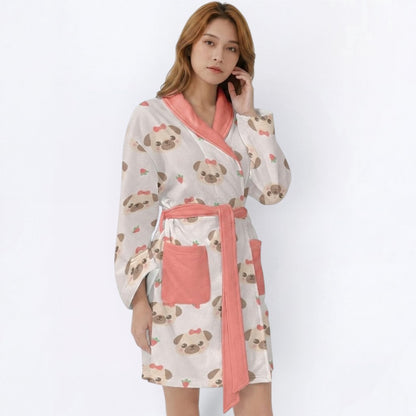 Koda  - Women’s Bathrobe for Pug  lovers