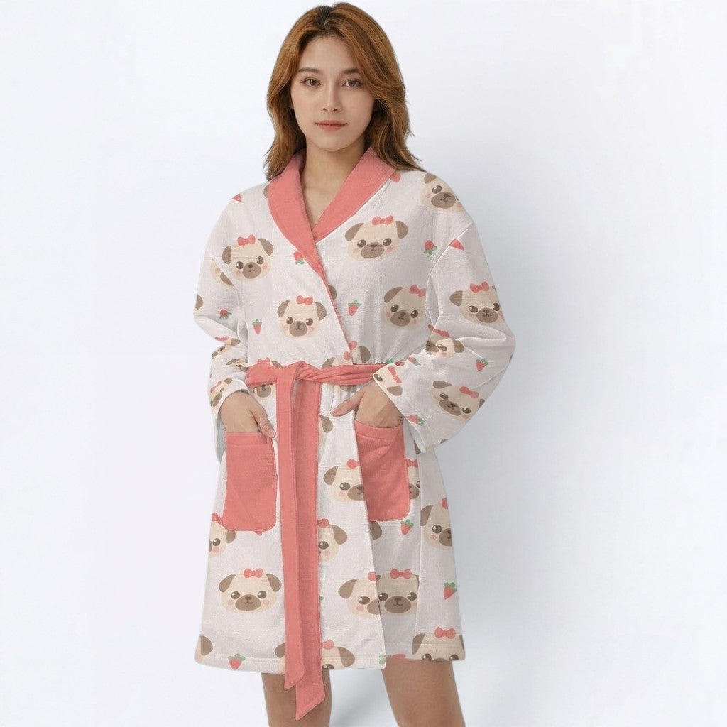 Koda  - Women’s Bathrobe for Pug  lovers