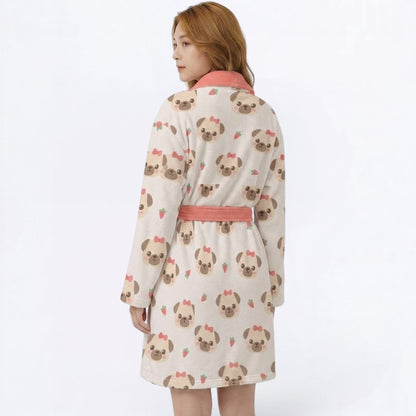 Koda  - Women’s Bathrobe for Pug  lovers
