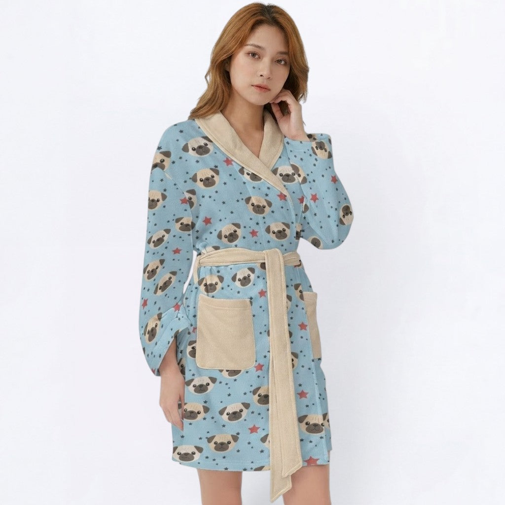 Diesel  - Women’s Bathrobe for Pug  lovers