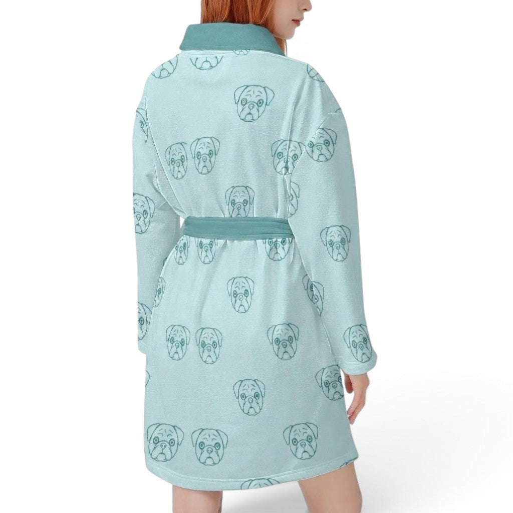 Harley  - Women’s Bathrobe for Pug  lovers