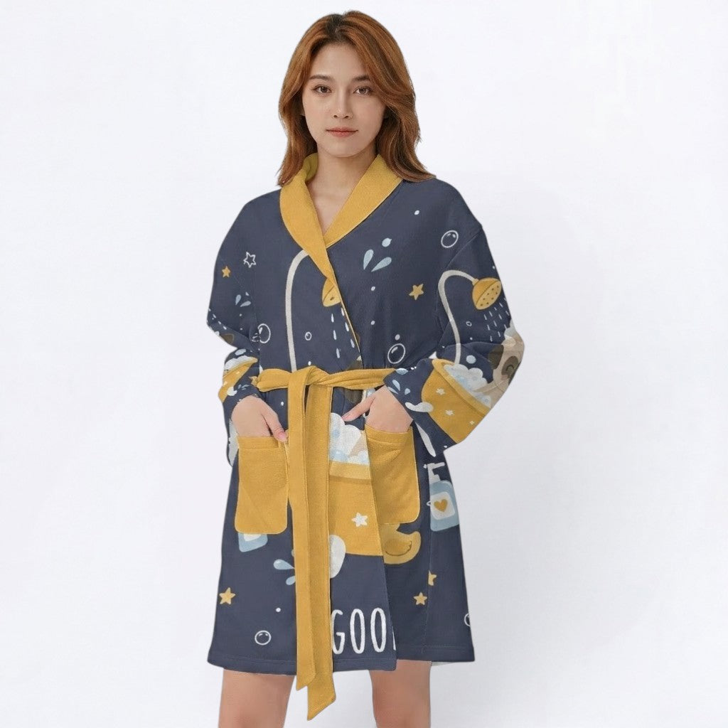 Ember   - Women’s Bathrobe for Pug  lovers