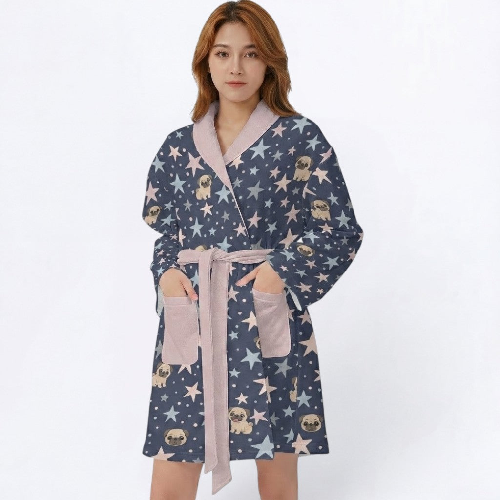 Thor   - Women’s Bathrobe for Pug  lovers