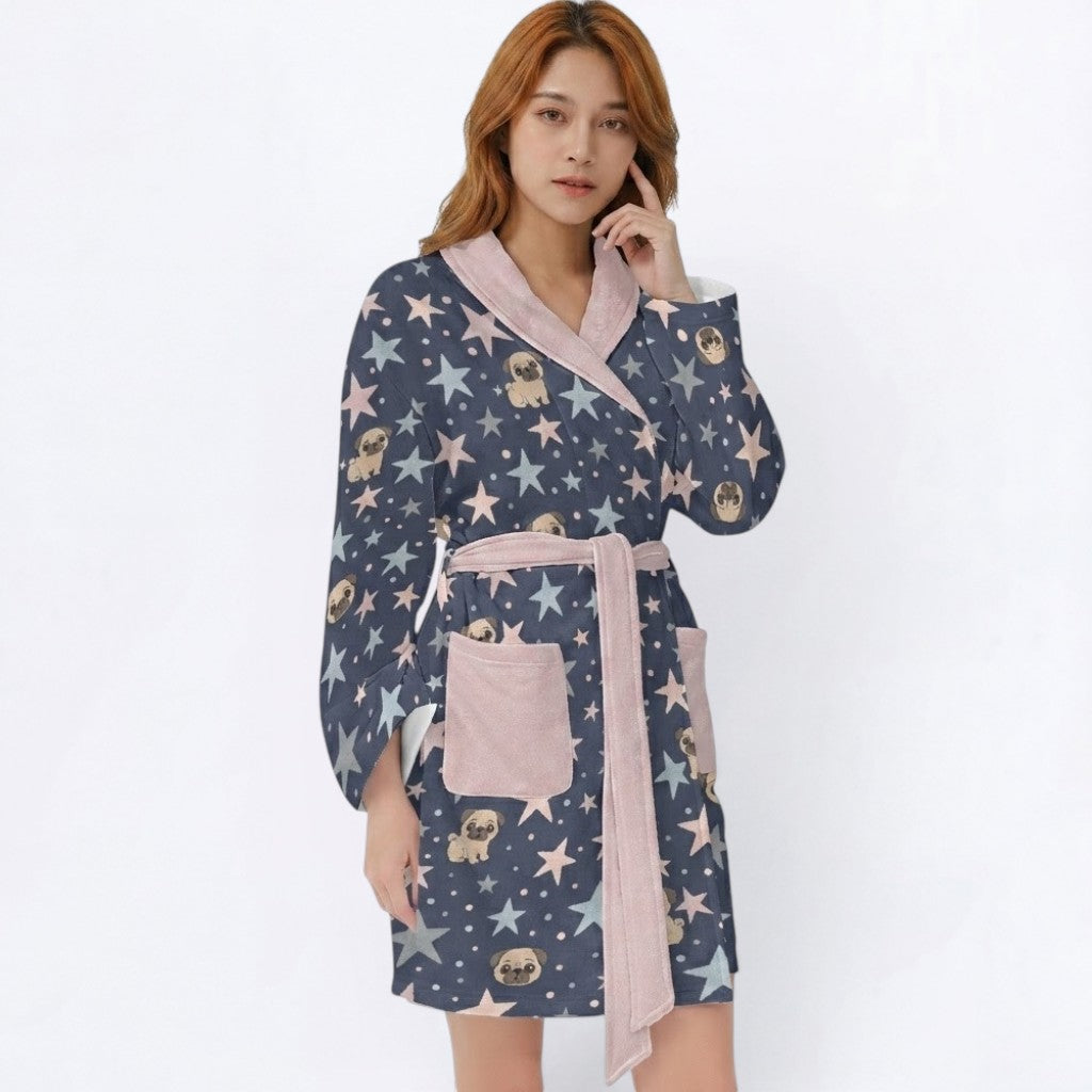 Thor   - Women’s Bathrobe for Pug  lovers