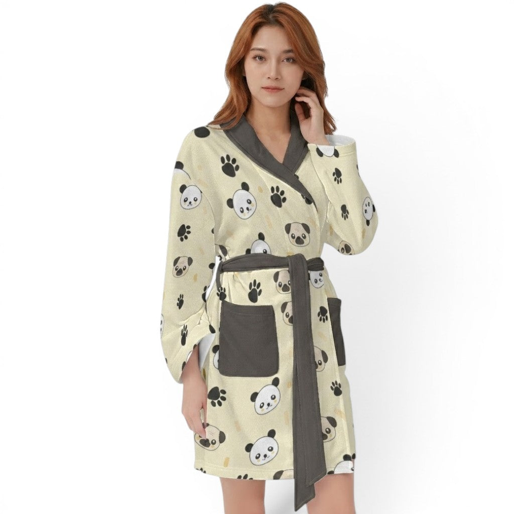 Storm  - Women’s Bathrobe for Pug  lovers