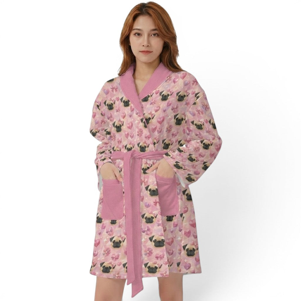 Bear  - Women’s Bathrobe for Pug  lovers
