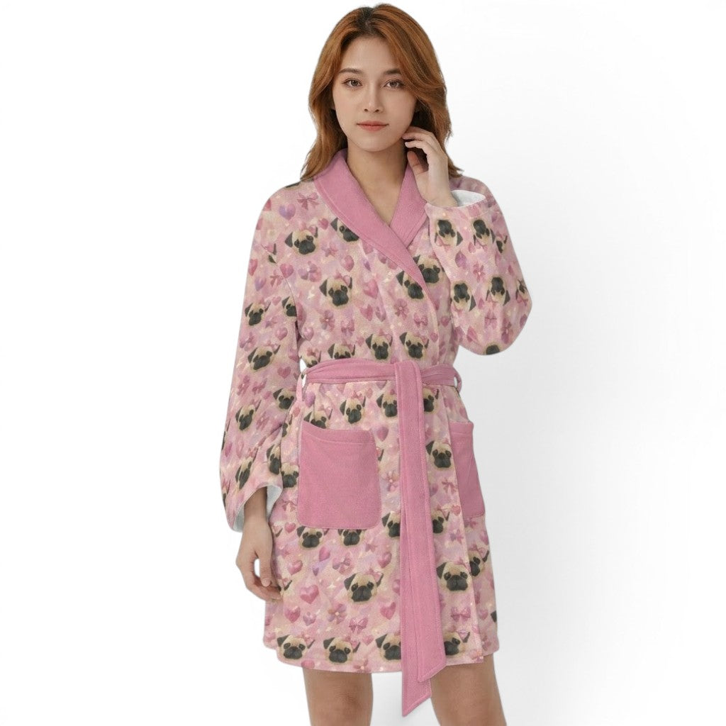 Bear  - Women’s Bathrobe for Pug  lovers