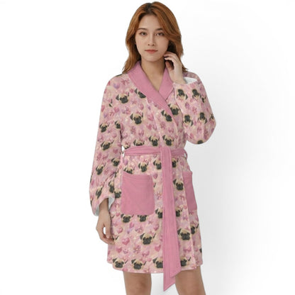 Bear  - Women’s Bathrobe for Pug  lovers